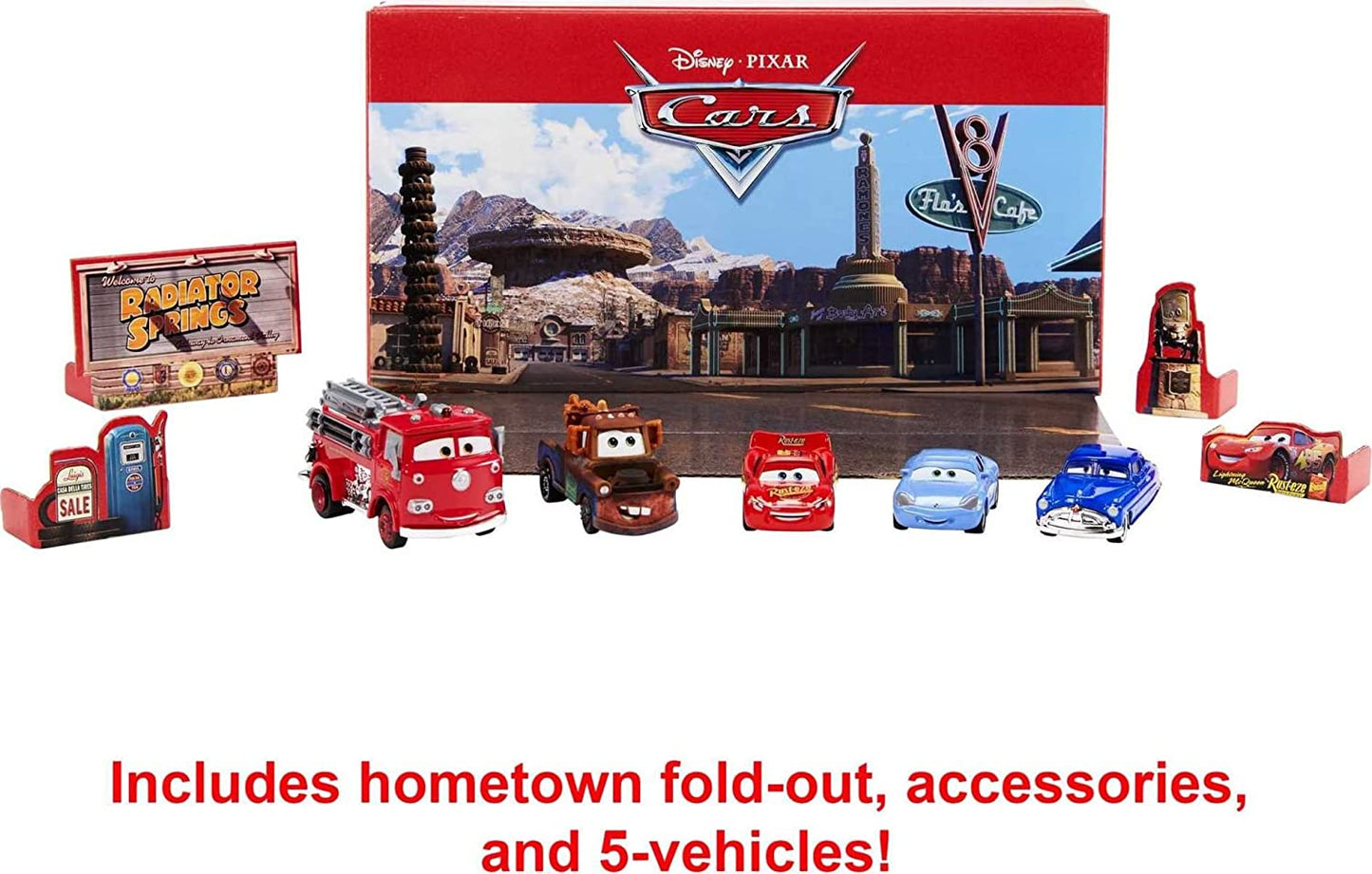 Disney Pixar Cars Pack of 5 Collectible Vehicles 