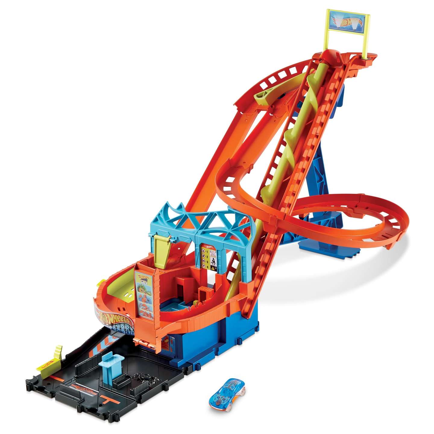 Hot Wheels City Highway Motorized Roller Coaster