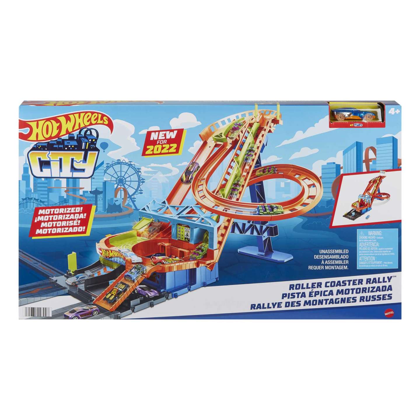 Hot Wheels City Highway Motorized Roller Coaster