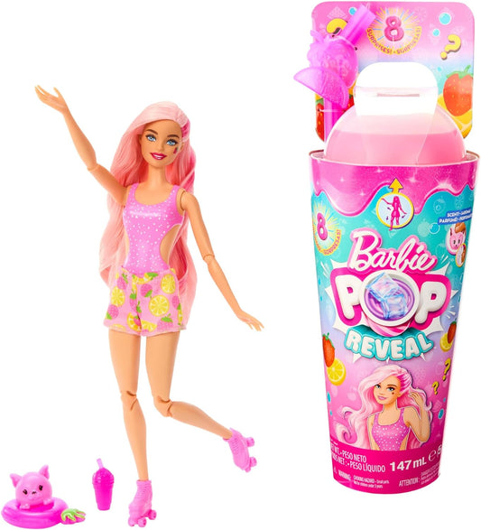 Barbie Pop Reveal Muñeca Serie de Frutas Limonada de Fresa