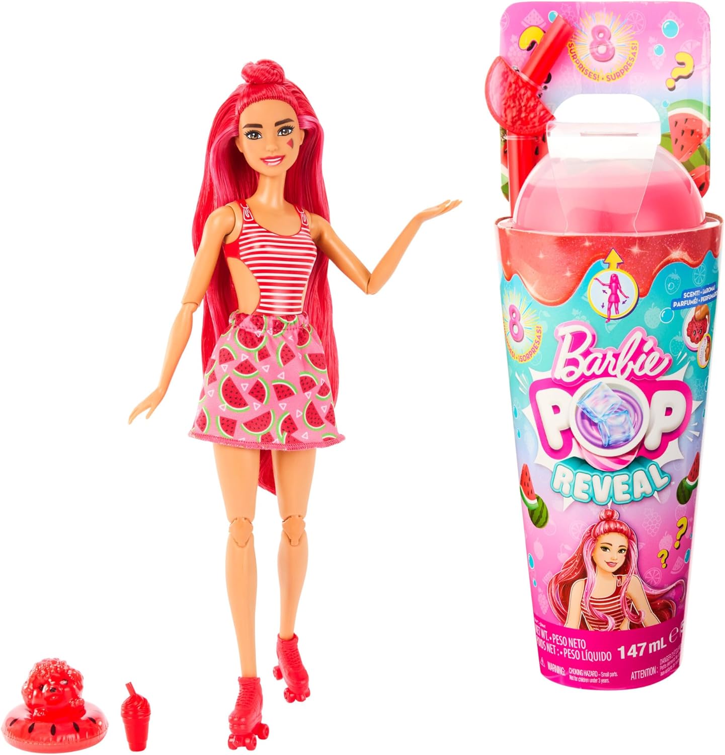 Barbie Pop Reveal Muñeca Serie de Frutas Limonada de Sandia