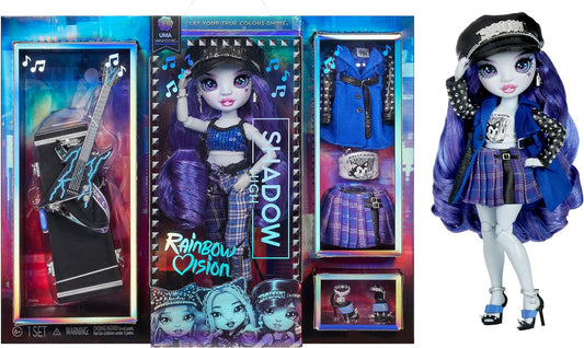 Rainbow High Shadow Vision Neon Shadow - UMA Van HOOSE - Neon Blue Fashion Doll 